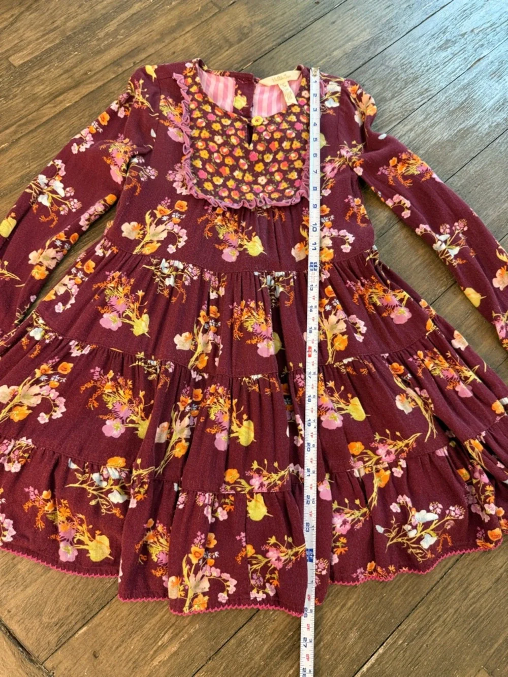 Matilda Jane Girls Size 6 Floral Dress & Ruffle Leggings 2 Piece Outfit Set